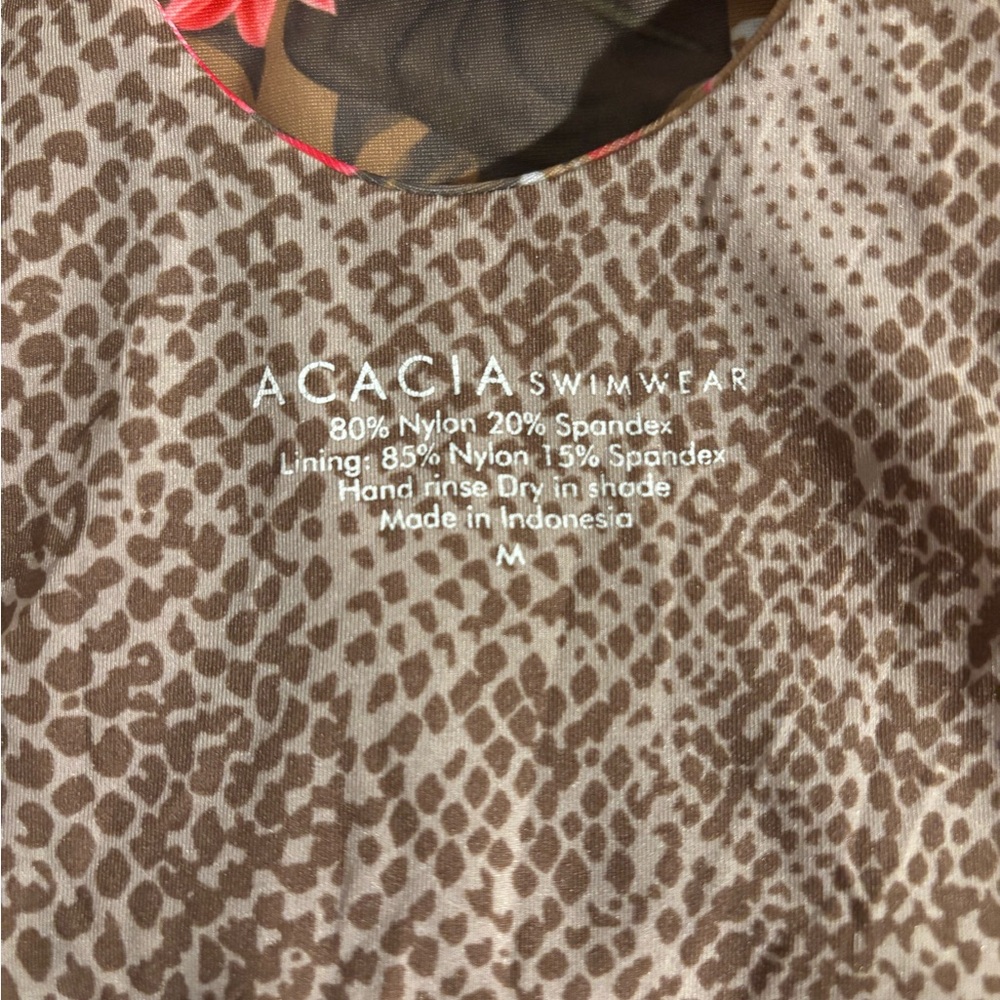 Acacia Swimwear One Piece - Red And Brown Floral - image 5